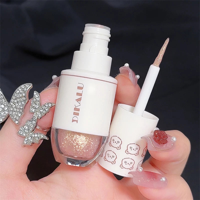Bear Bowling Ball Liquid Eyeshadow – Super Sparkle Pearl Glitter Eye Makeup
