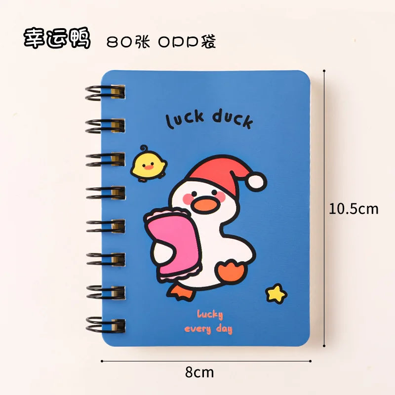 Kawaii Cartoon Animals Mini Spiral Notebook – A7 Planner & School Supplies