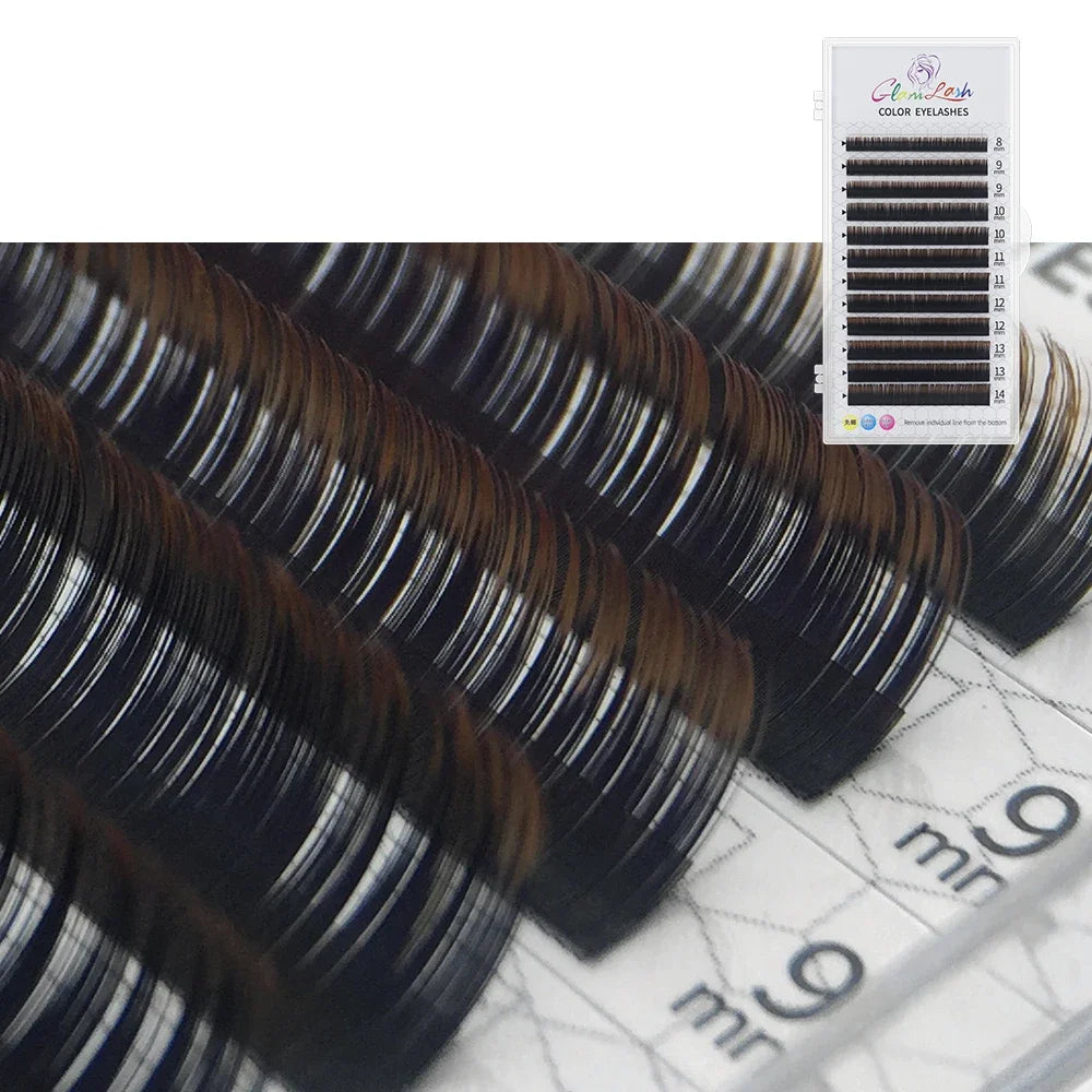 Gradient Purple Lash Extensions – Ombre Individual False Eyelashes for Creative Looks