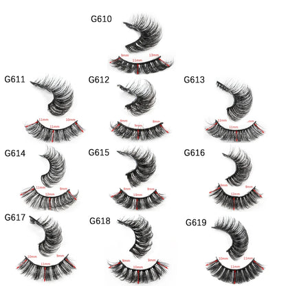 False Eyelash Kit – 3/5 Pairs Fluffy Mink Lashes with Tweezer & Brush