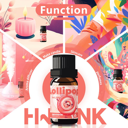 10ml Lollipop Fragrance Oil – Sweet Long-Lasting Scent for Diffusers, Candles & Soap Making