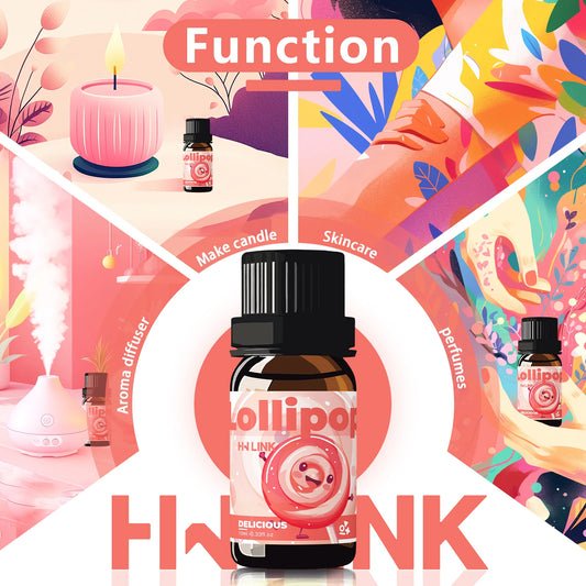 10ml Lollipop Fragrance Oil – Sweet Long-Lasting Scent for Diffusers, Candles & Soap Making