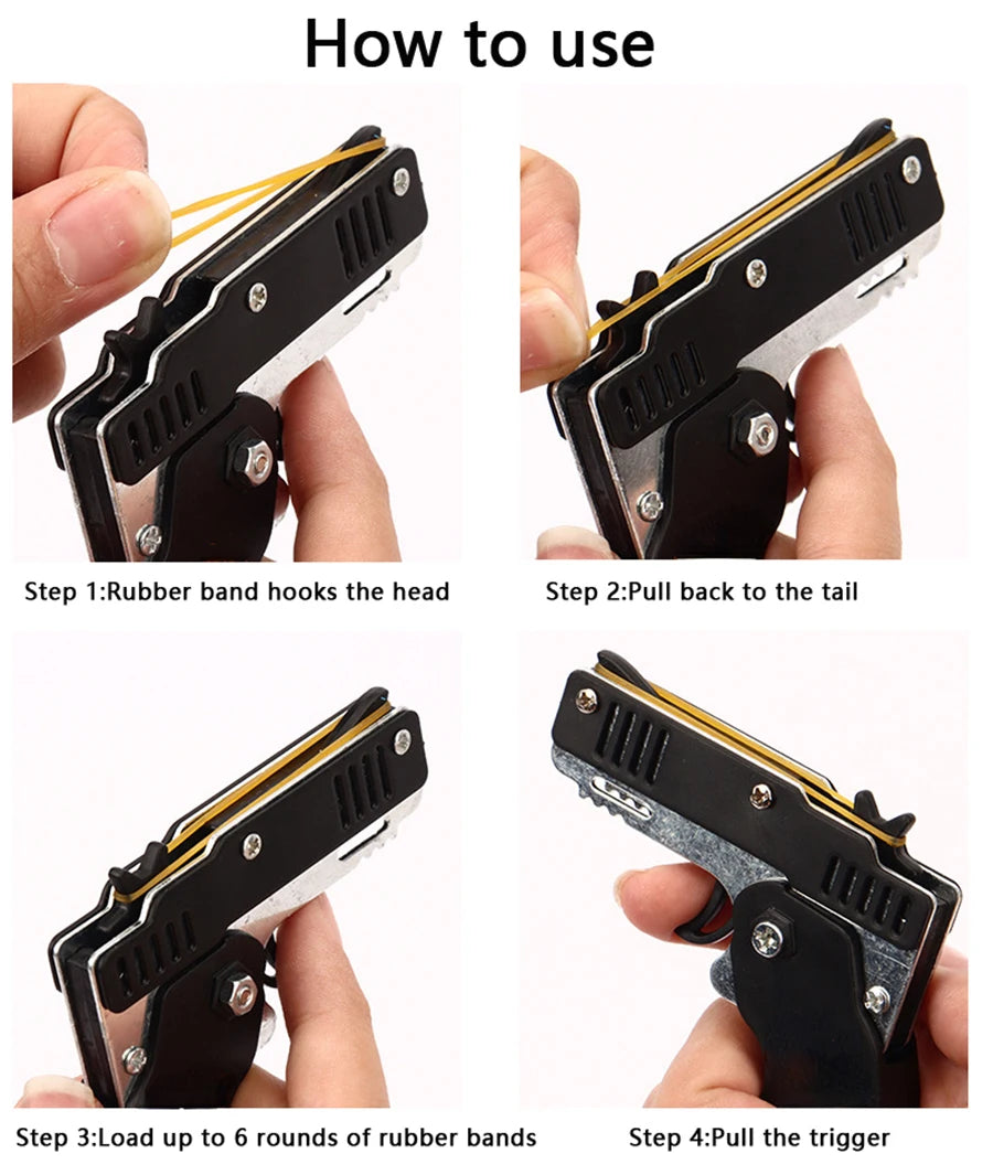 Metal Burst Rubber Band Launcher