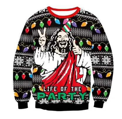 3D Funny Christmas Sweater – Green Holiday Jumper for Party & Festive Wear