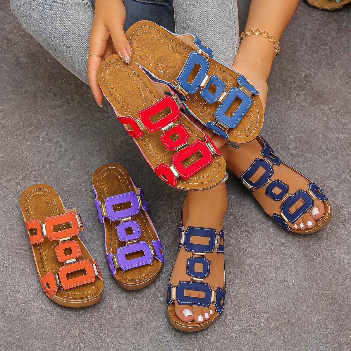 Roman Wedge Sandals