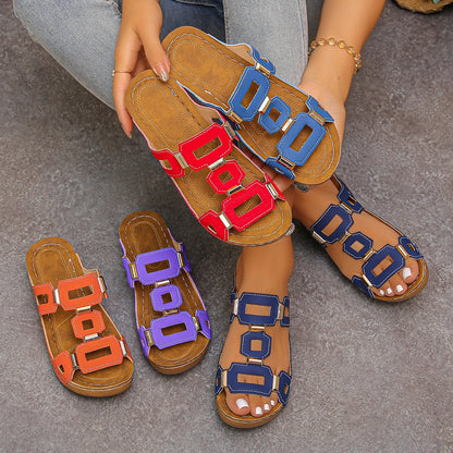 Roman Wedge Sandals