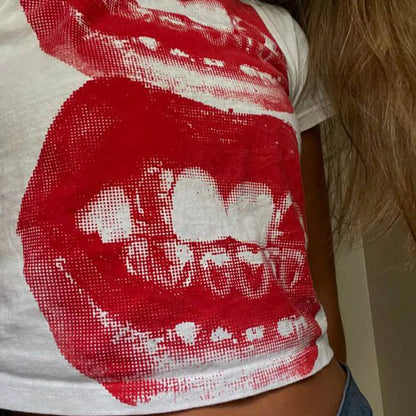 Punk Y2K Gothic Baby Tee