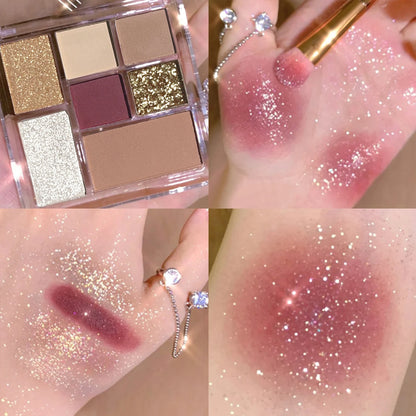 Seven-Color Earth Tone Eyeshadow Palette
