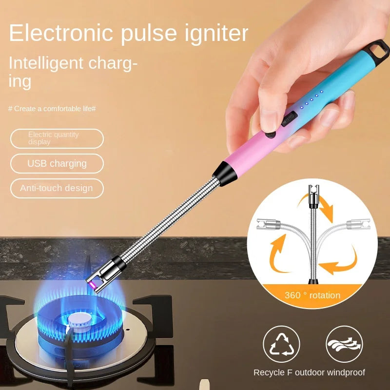 3PCS Dual Arc Electric Lighter Set – Rotating 360° Design