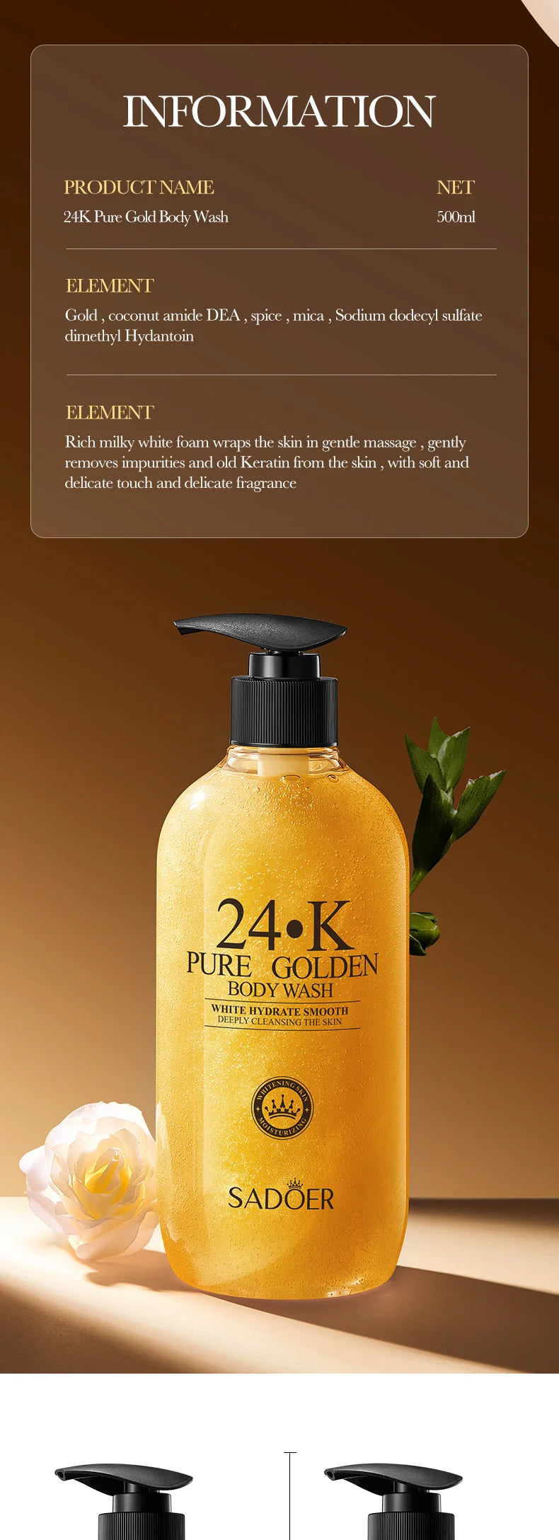 24K Pure Gold Body Wash