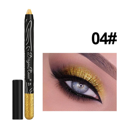 Glitter Eyeshadow & Eyeliner Pencil Set (12 Colors)