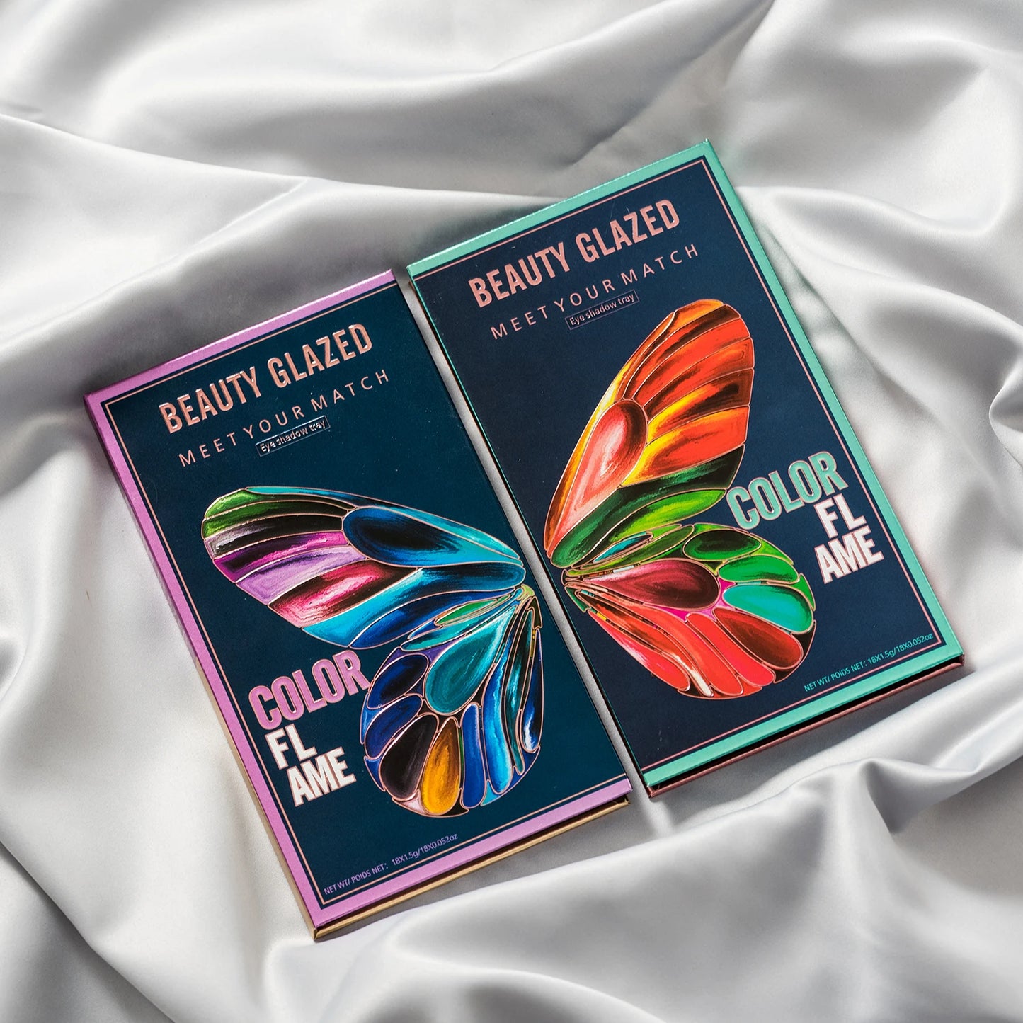 Butterfly 18-Color Eyeshadow Palette – Matte, Shimmer & Metallic Finishes