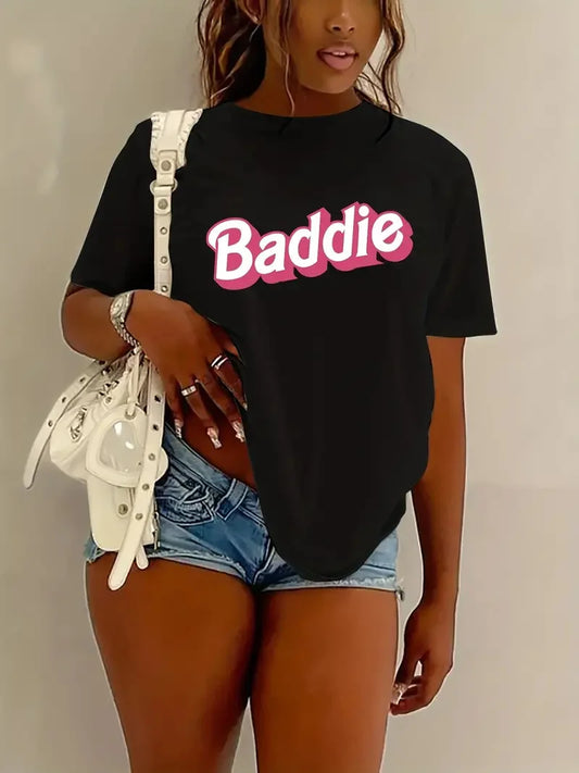 Baddie Graphic Crew Neck T-Shirt