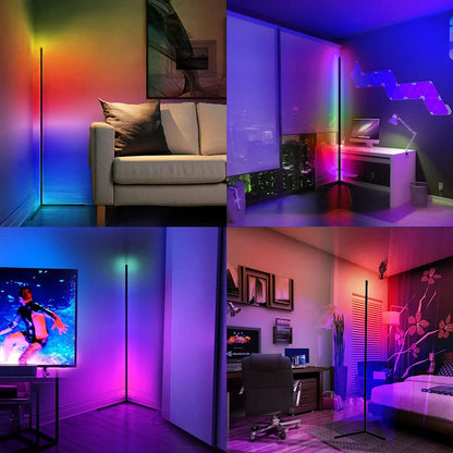Dimmable RGB Corner Floor Lamp – Smart LED Mood Light (140cm)