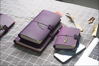 Genuine Leather Refillable Travel Journal – Handmade Retro Diary & Sketchbook