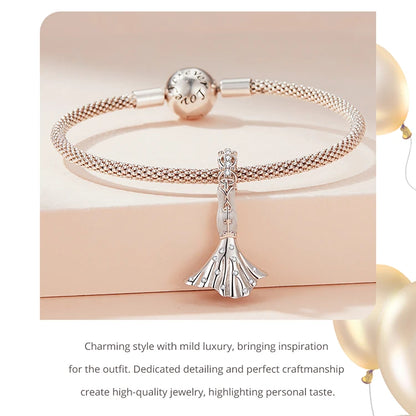 925 Sterling Silver Rainbow Heart Charm – Shine with Every Sparkle