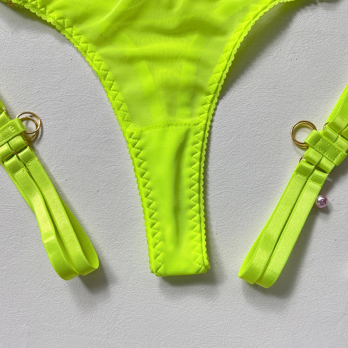 5-Piece Hollow Lingerie Set – Sensual Open Bra & Brief Outfit