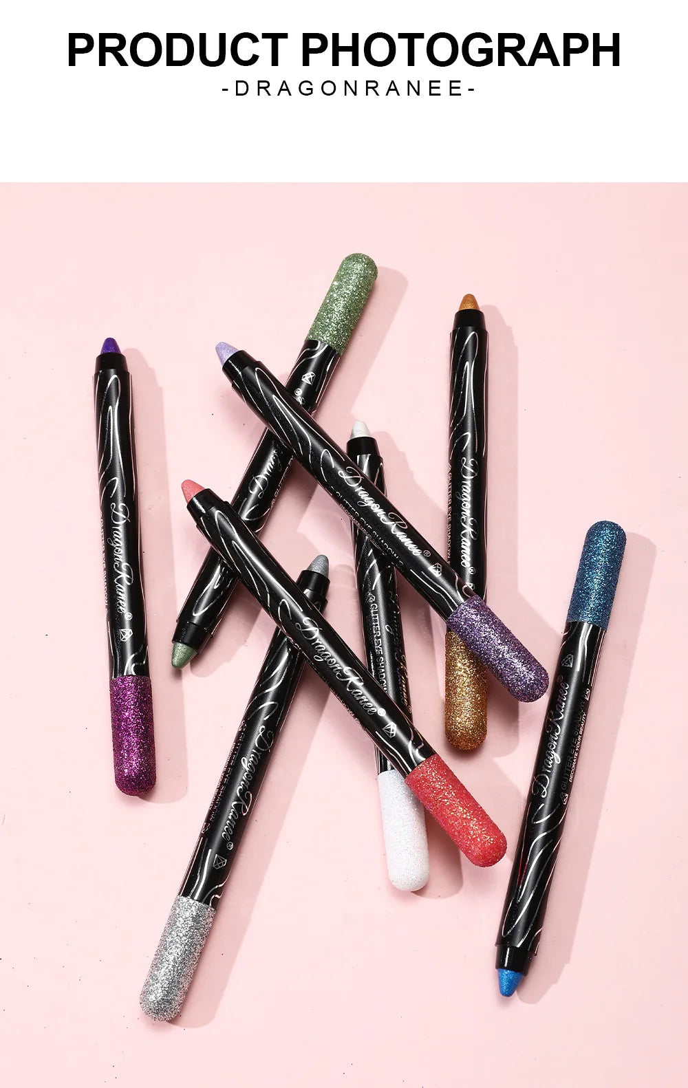 Glitter Eyeshadow & Eyeliner Pencil Set (12 Colors)