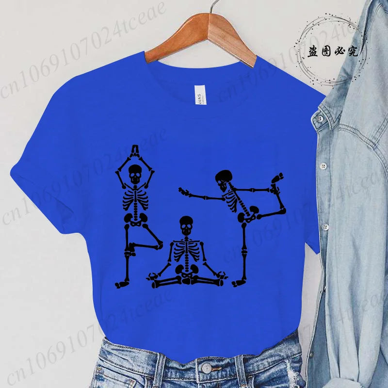 Skeleton Yoga Funny Halloween Shirt