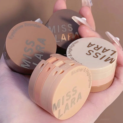 3-in-1 Bronzer, Blush & Highlighter Palette – Shimmer & Matte Glow