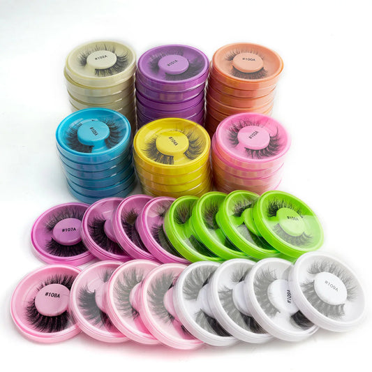 Wispy 3D Mink False Eyelashes – Natural Long, Fluffy & Reusable Strip Lashes (1 Pair)