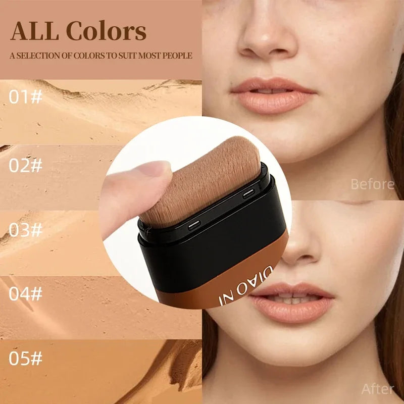 Matte Foundation Stick – Full Coverage, Waterproof & Built-In Brush
