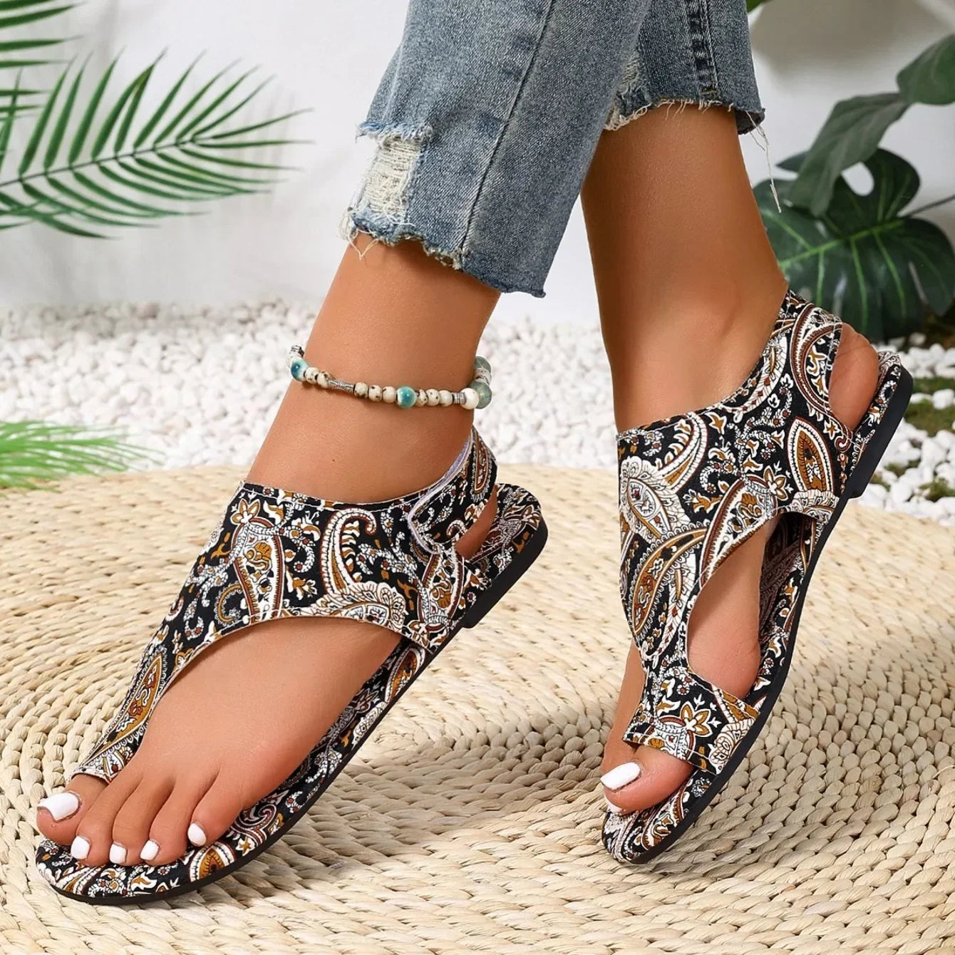 Bohemian Roman Flat Sandals