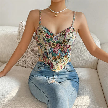 Women’s Underbust Bustier Camis – Sexy Crop Top Lingerie Streetwear