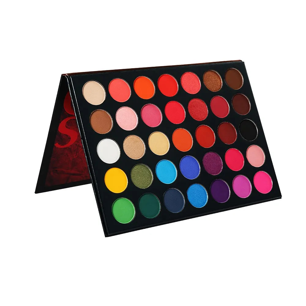 Beauty Glazed 35-Color Eyeshadow Palette – Matte, Shimmer & Glitter Shades