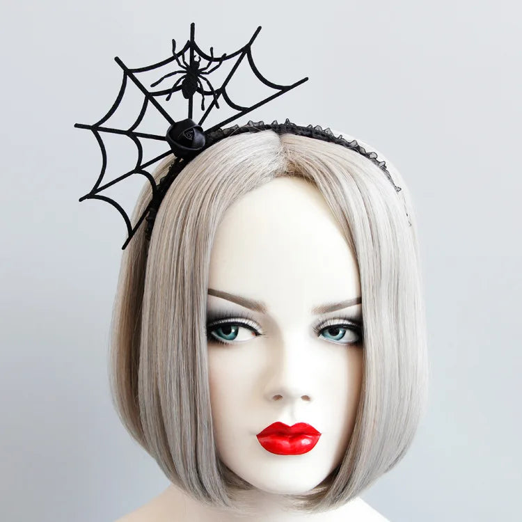 Vintage Gothic Rose Crown – Black Witch Headband Tiara