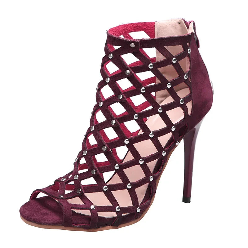 Women’s Open Toe Dance Heel Boots