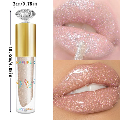 Diamond Shimmer Glitter Lip Gloss – Sparkling, Moisturizing & Long-Lasting (9 Colors)