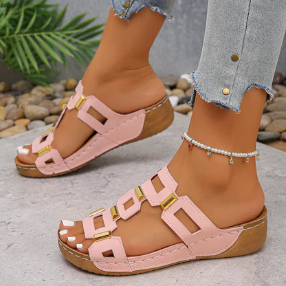 Roman Wedge Sandals