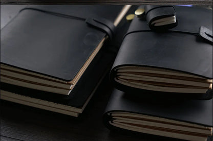 Genuine Leather Refillable Travel Journal – Handmade Retro Diary & Sketchbook