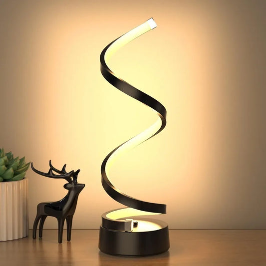 Classic Spiral LED Table Lamp – Modern Minimalist Design