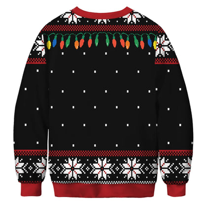 Funny Santa & Elf Ugly Christmas Sweater – Unisex Holiday Sweatshirt for Men & Women