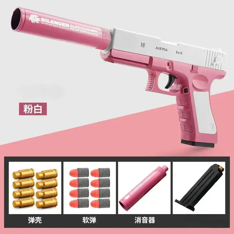 Shell Ejecting Soft Bullet Pistol