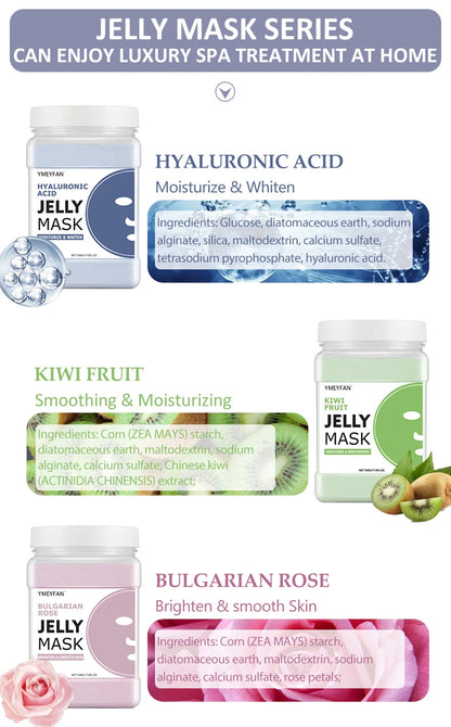 Professional Jelly Face Mask Powder – Hyaluronic Acid Hydrating & Whitening Peel Mask 💆‍♀️✨