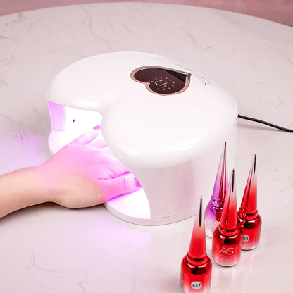 High Power 96W Heart-Shaped LED Nail Lamp – Red Light Gel Polish Dryer