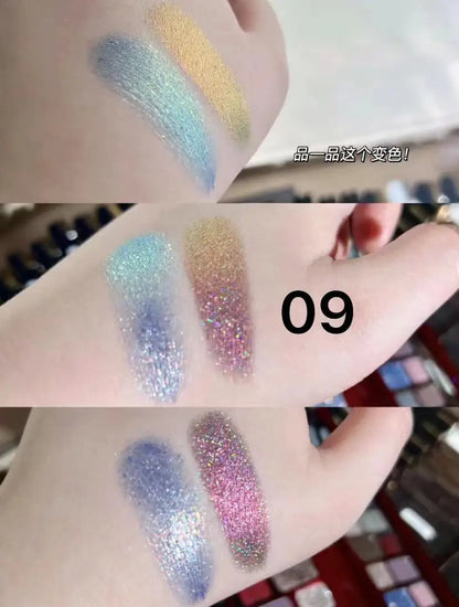 16-Color Glitter & Matte Eyeshadow Palette – Chameleon Glow Shades for Bold Eye Looks
