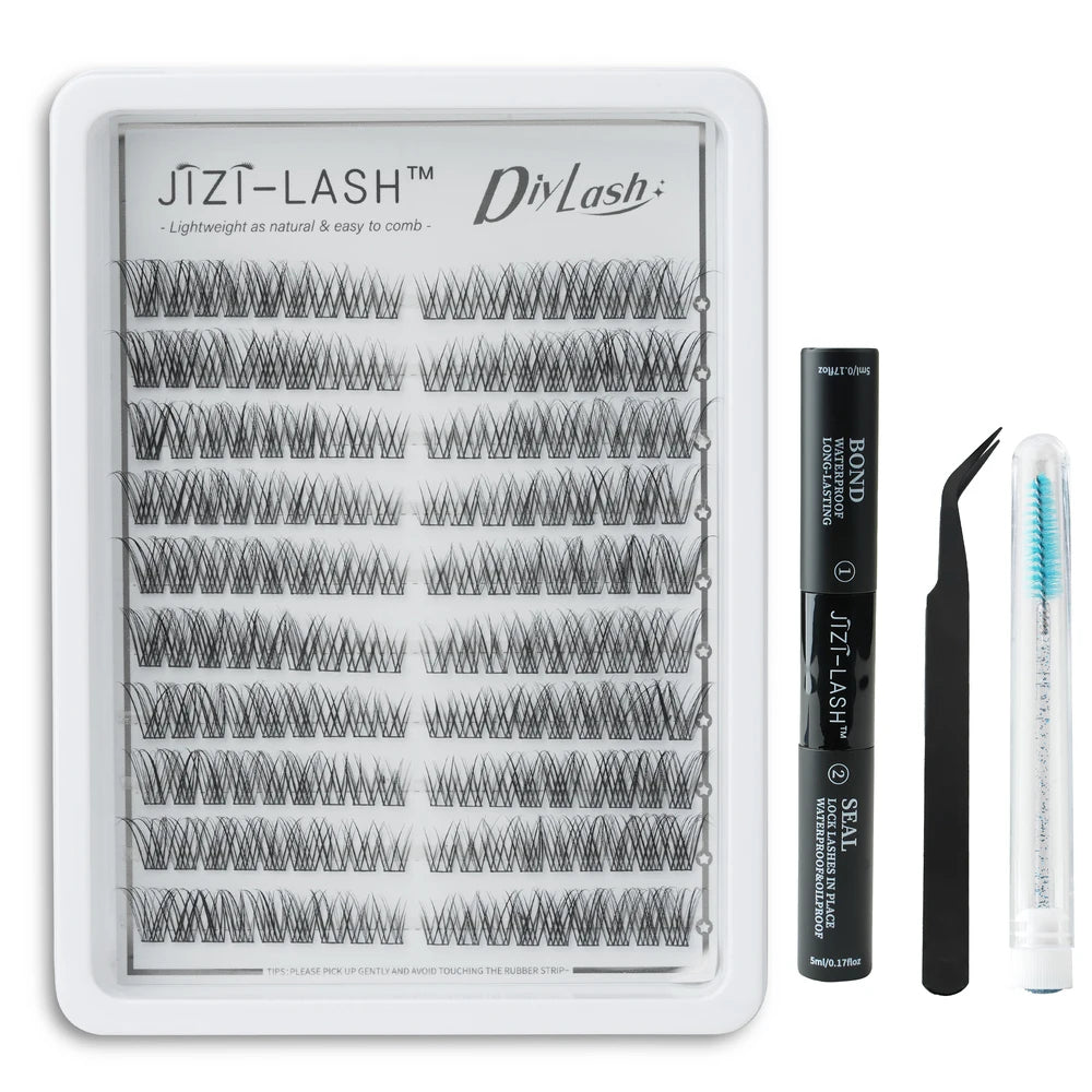 10 Rows Wispy Individual Cluster Lashes – CC Curl (12mm)