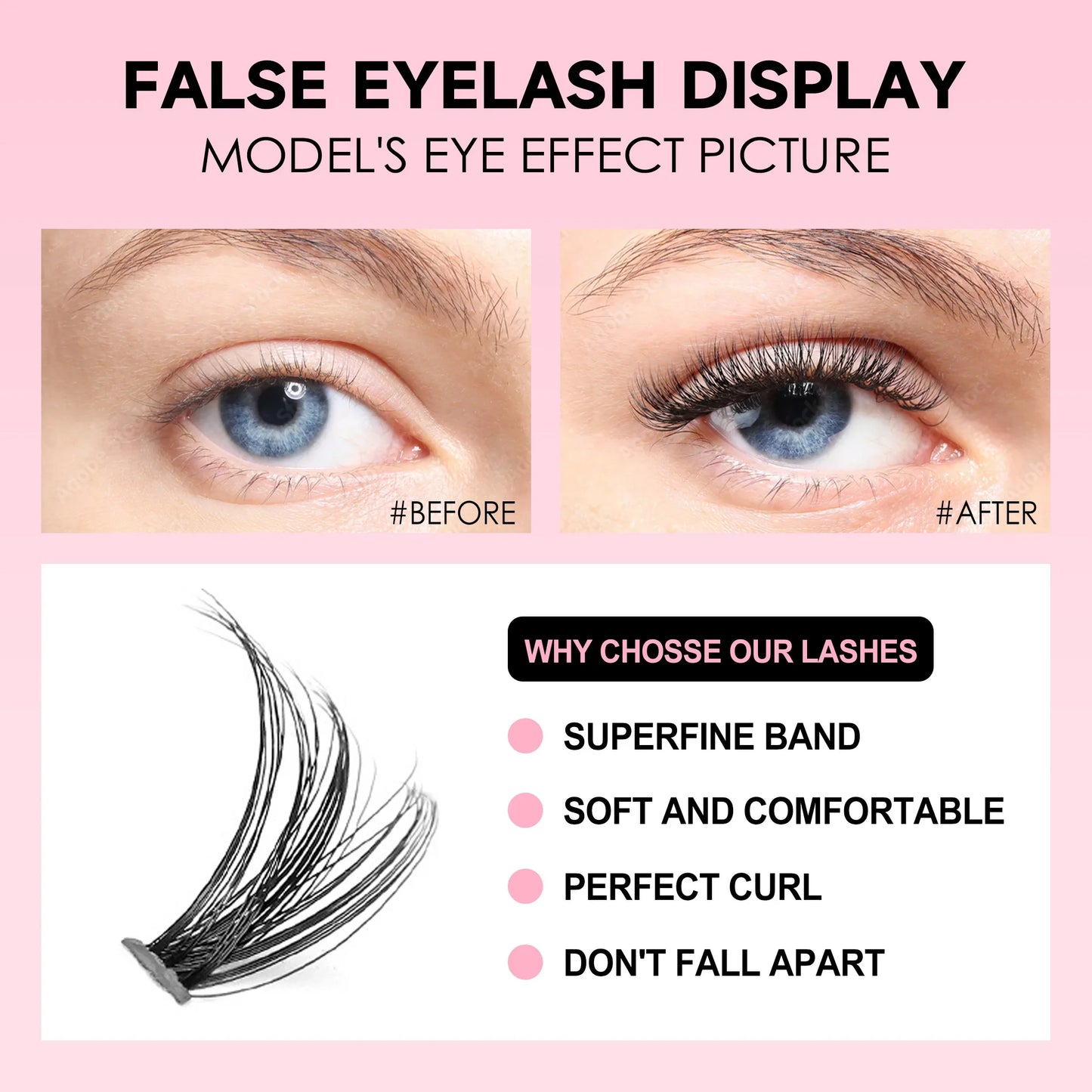 DIY Lash Extension Kit – 200PCS Cluster Lashes Set
