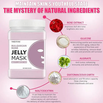 Professional Jelly Face Mask Powder – Hyaluronic Acid Hydrating & Whitening Peel Mask 💆‍♀️✨