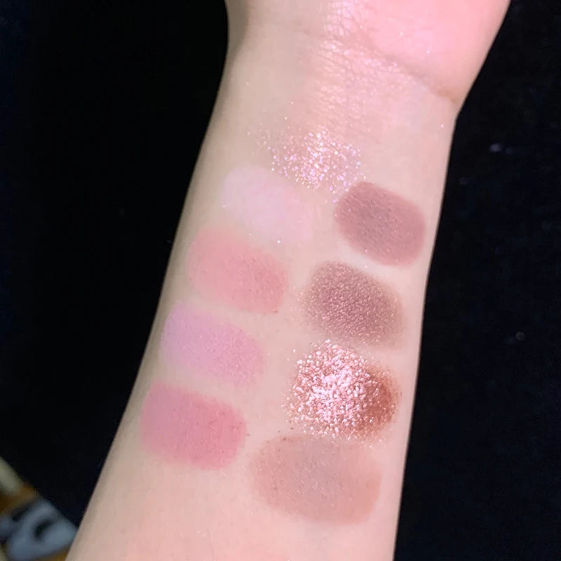 Oh Rosy 9-Color Eyeshadow Palette – Soft Smoke & Rose Tones