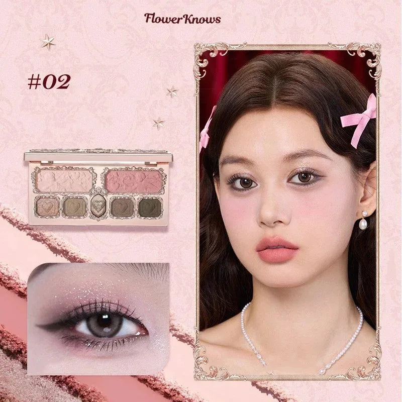 Little Angel 9-Color Eyeshadow Palette – Shimmer & Glitter Finishes