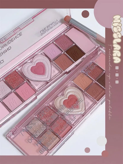 Love Heart 12-Color Pink Eyeshadow Palette
