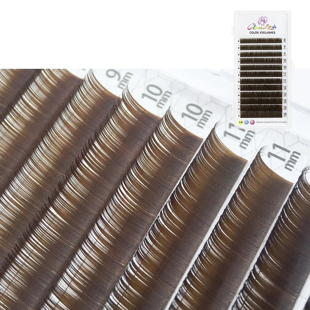 UV Blue & Orange Lash Extensions – Glow Reactive Individual False Lashes for Creative Makeup Looks