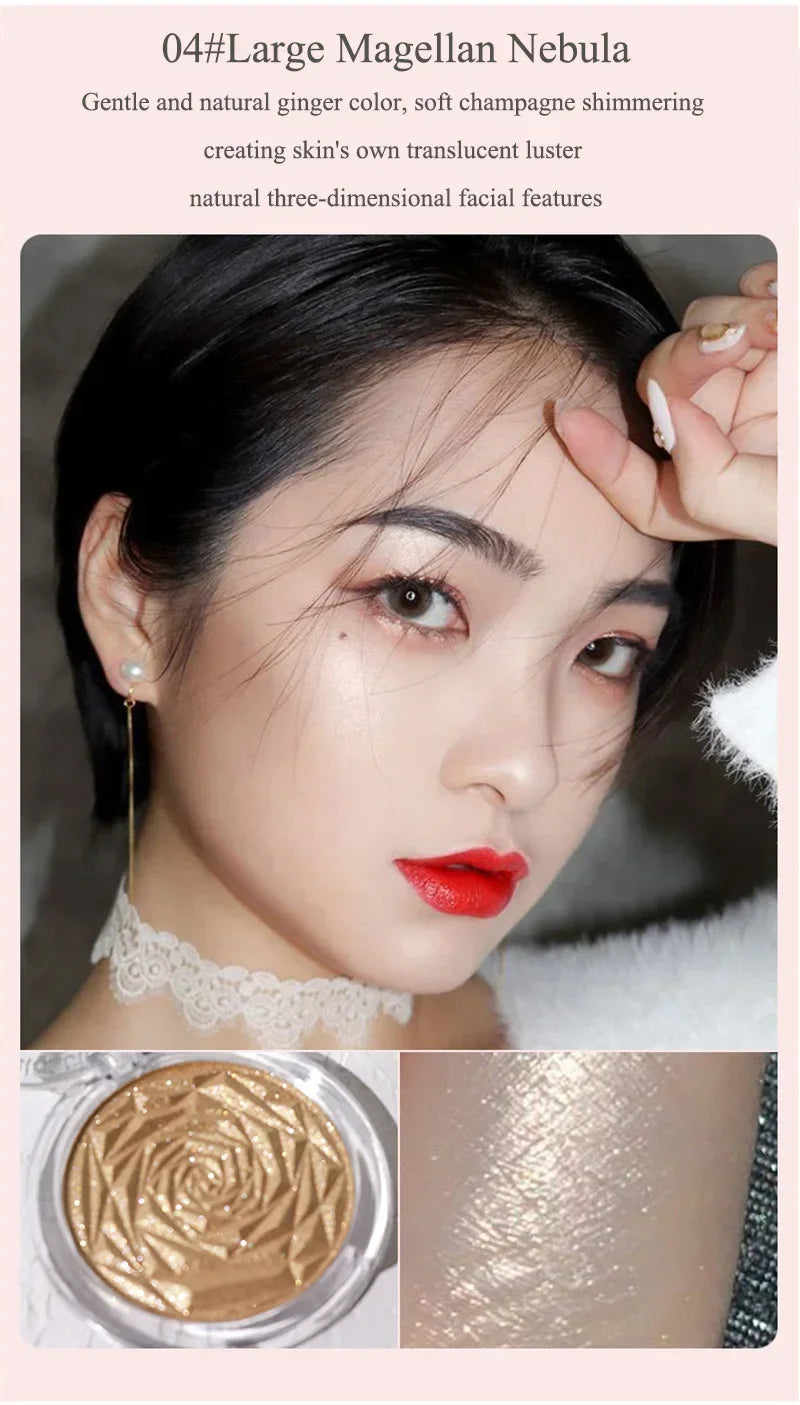 6-Color Diamond Highlighter Powder Palette