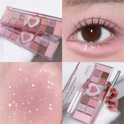 Love Heart 12-Color Pink Eyeshadow Palette