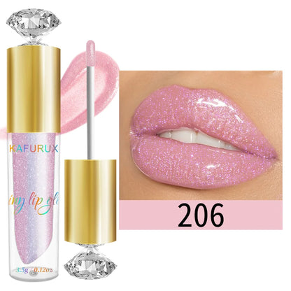 Diamond Shimmer Glitter Lip Gloss – Sparkling, Moisturizing & Long-Lasting (9 Colors)